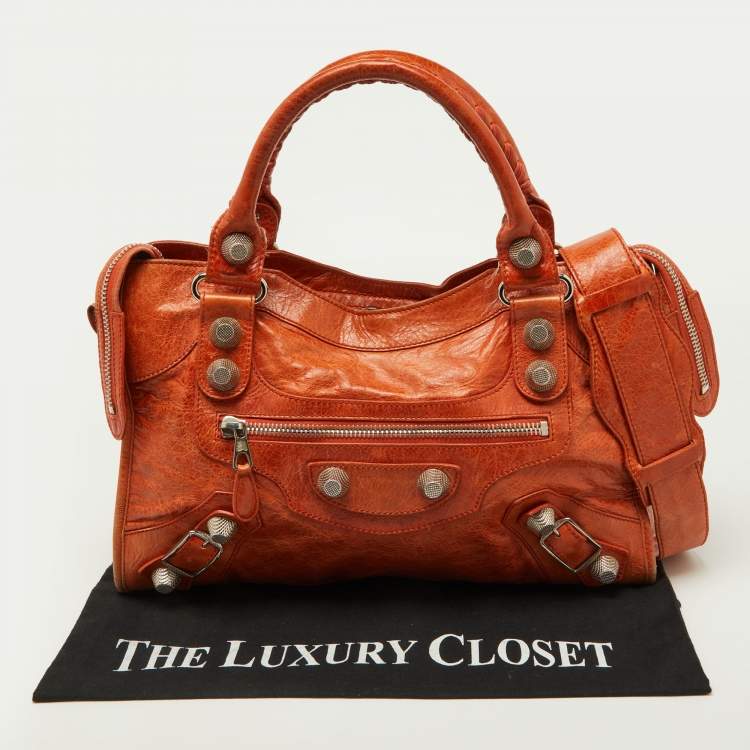 Pre Owned Balenciaga Automne Leather GSH City Tote