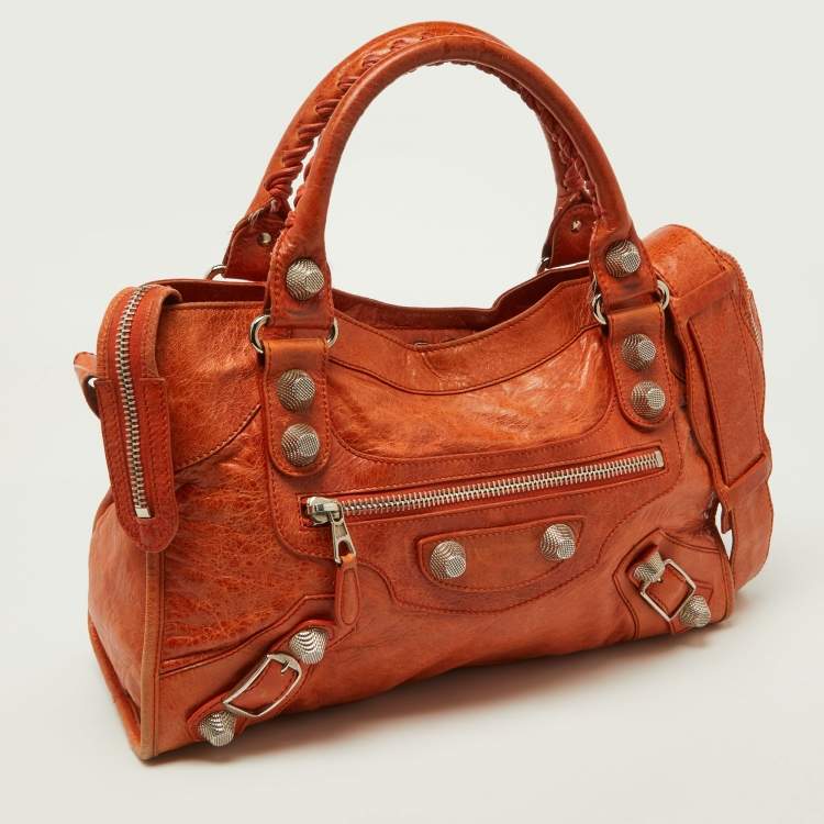 Pre Owned Balenciaga Automne Leather GSH City Tote
