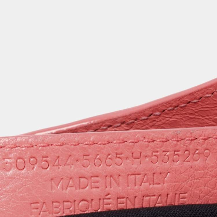 Pre Owned Balenciaga Coral Pink Leather Mini Classic City Bag