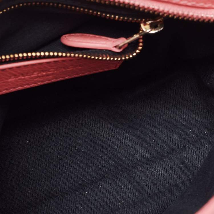Pre Owned Balenciaga Coral Pink Leather Mini Classic City Bag