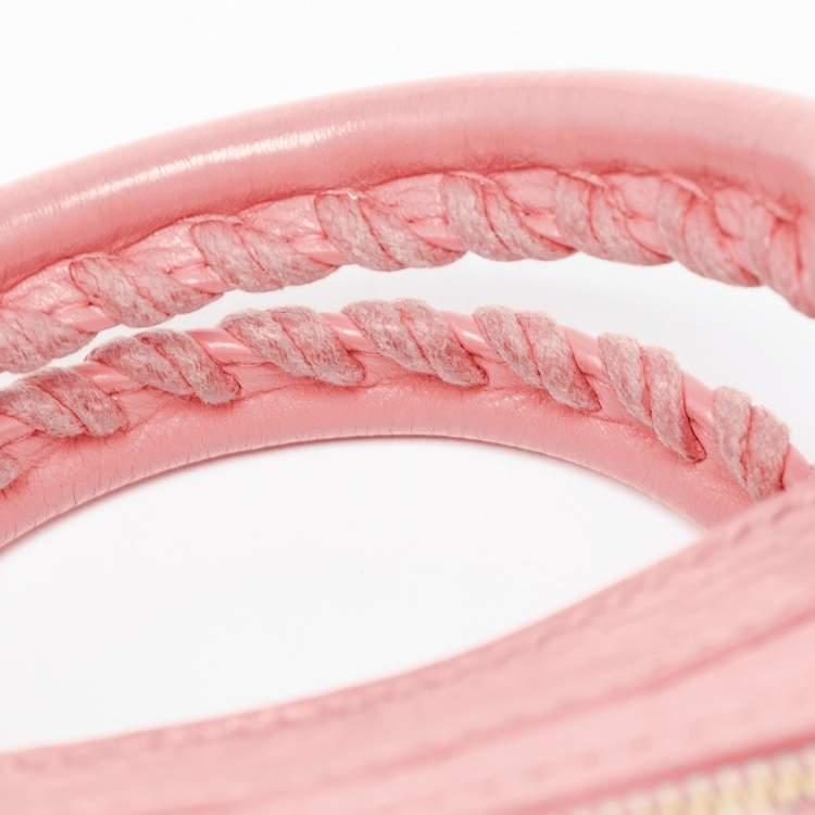 Pre Owned Balenciaga Coral Pink Leather Mini Classic City Bag
