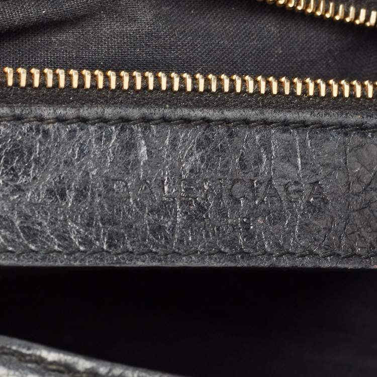 Pre Owned Balenciaga Black Leather Mini RH Classic City Bag