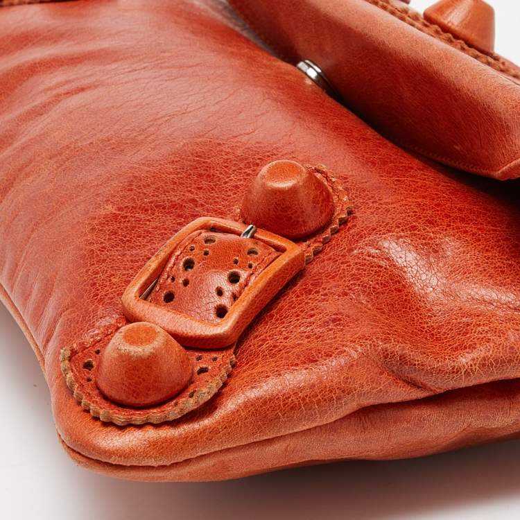 Pre Owned Balenciaga Authomne Leather Giant Brogues Covered 21 Clutch