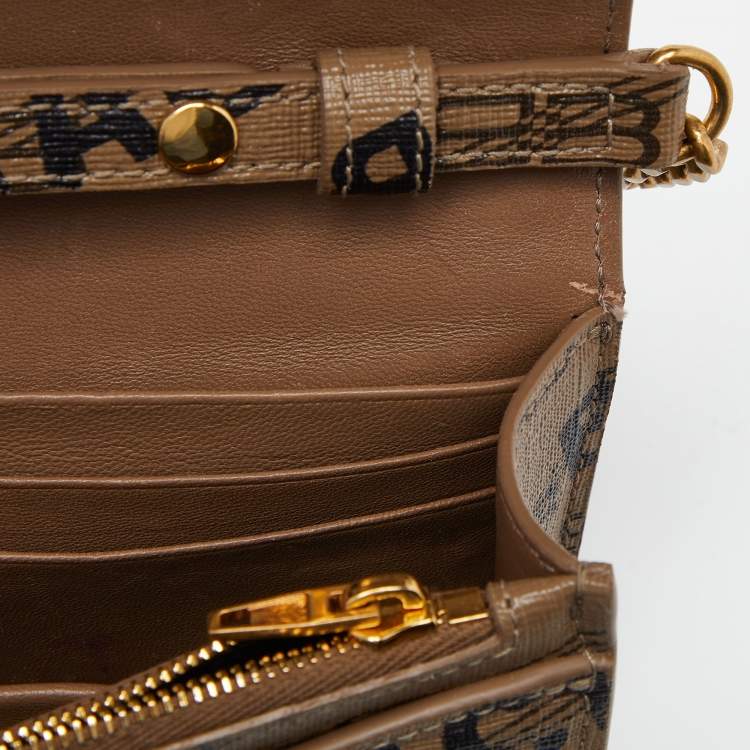 Pre Owned Balenciaga Beige/Black BB Monogram Leather XS Hourglass Bag