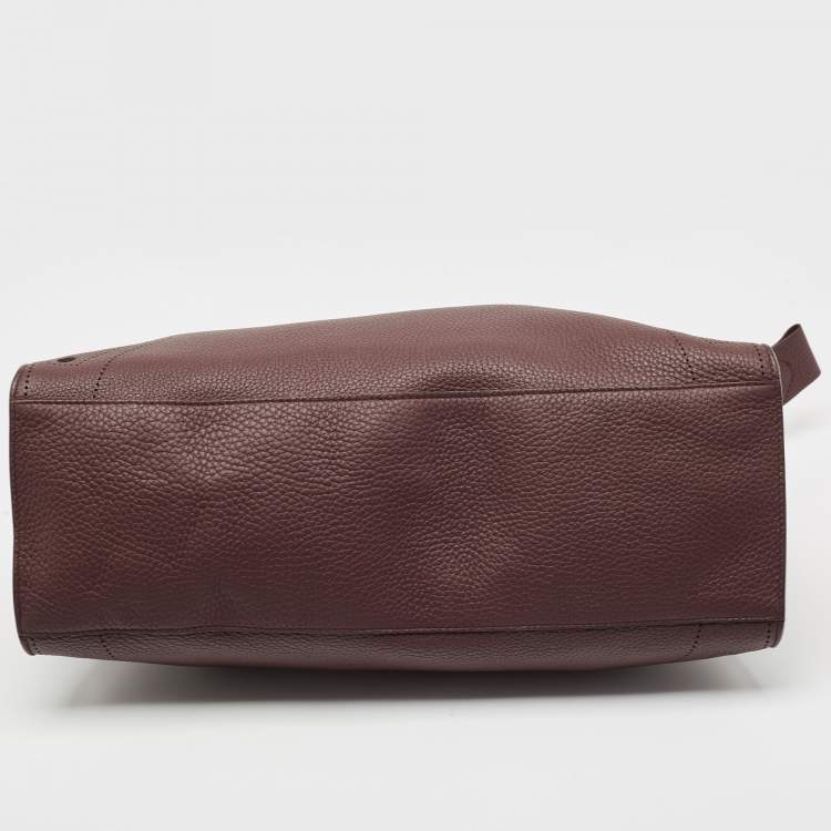 Pre Owned Balenciaga Burgundy Leather Blackout Classic City Bag