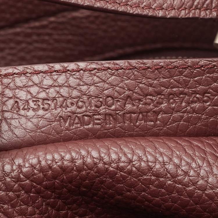 Pre Owned Balenciaga Burgundy Leather Blackout Classic City Bag
