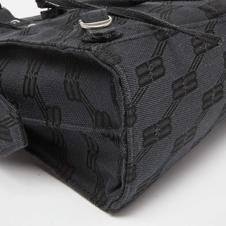 Pre Owned Balenciaga Black BB Monogram Canvas XS Neo Cagole Bag