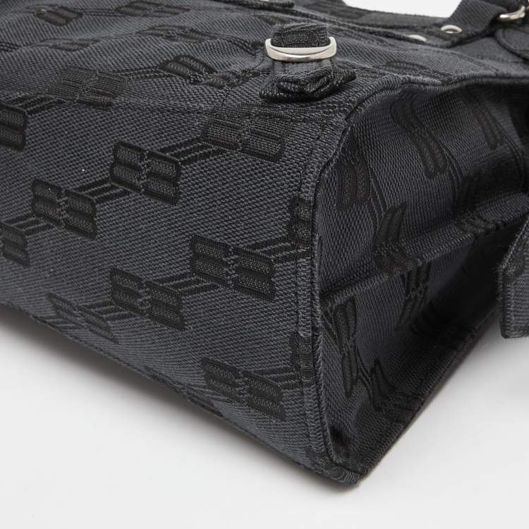 Pre Owned Balenciaga Black BB Monogram Canvas XS Neo Cagole Bag