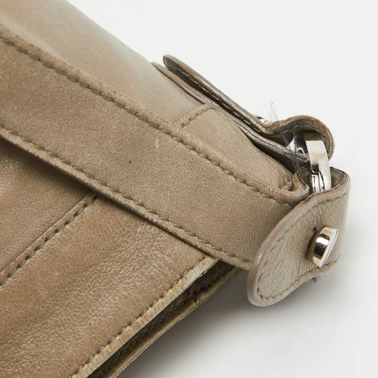 Pre Owned Balenciaga Beige Leather Studded Sac Clous Motorcycle Bag