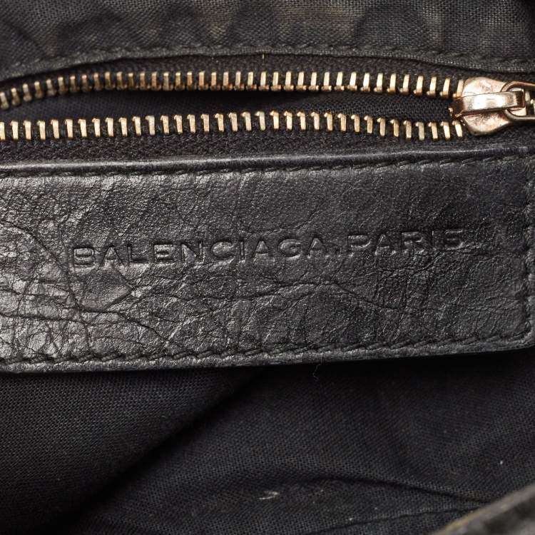Pre Owned Balenciaga Black Leather RGH Town Bag