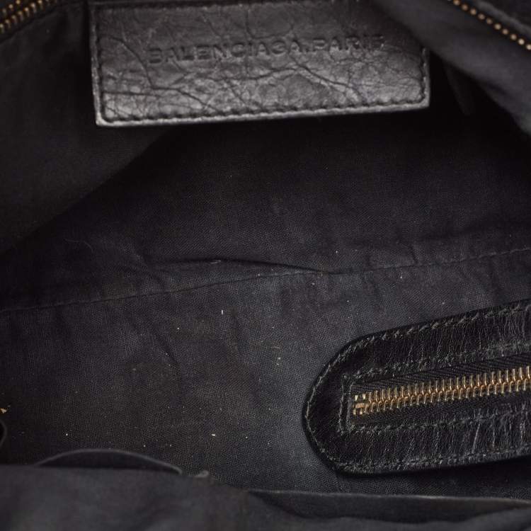 Pre Owned Balenciaga Black Leather RGH Town Bag
