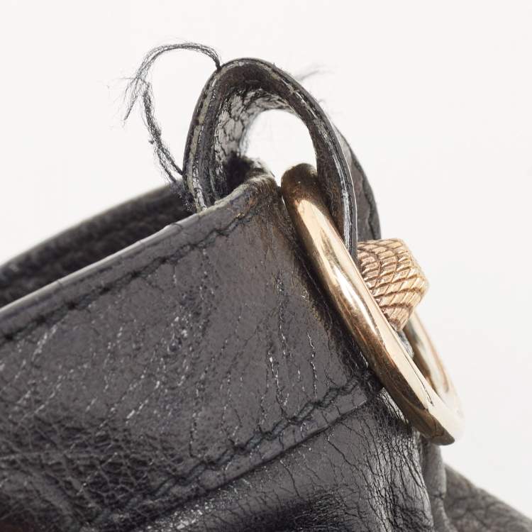 Pre Owned Balenciaga Black Leather RGH Town Bag