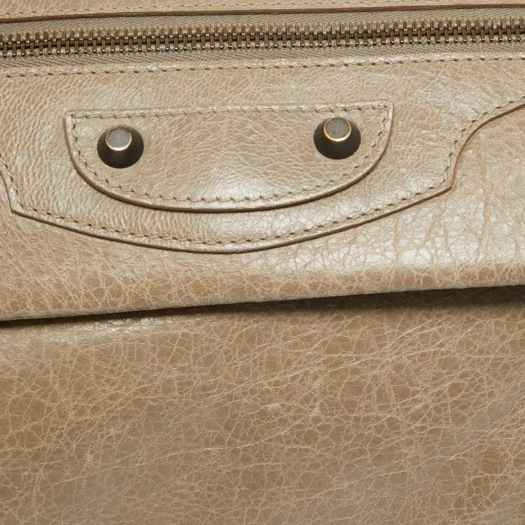 Pre Owned Balenciaga Beige Leather Classic Envelope Clutch