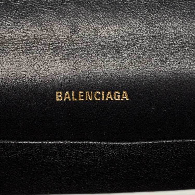 Pre Owned Balenciaga White Lizard Embossed Leather XS Sharp Top Handle Bag