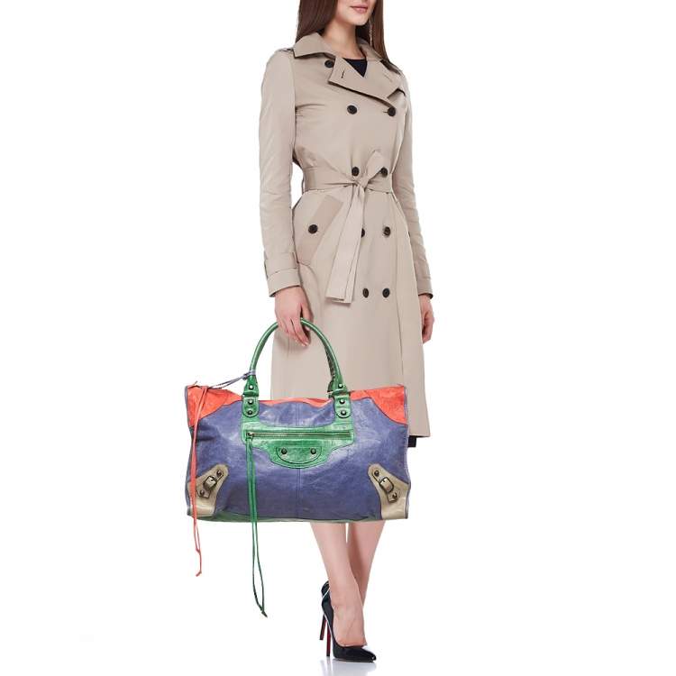 Pre Owned Balenciaga Multicolor Leather RH Work Tote