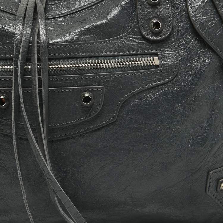 Pre Owned Balenciaga Grey Leather RSH Classic City Tote