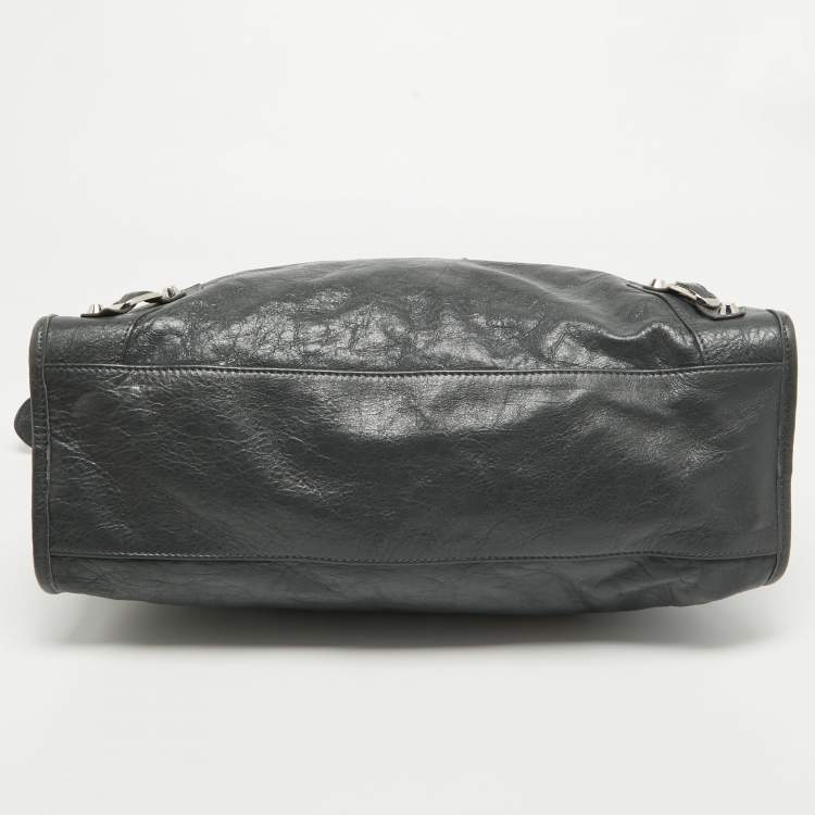 Pre Owned Balenciaga Grey Leather RSH Classic City Tote