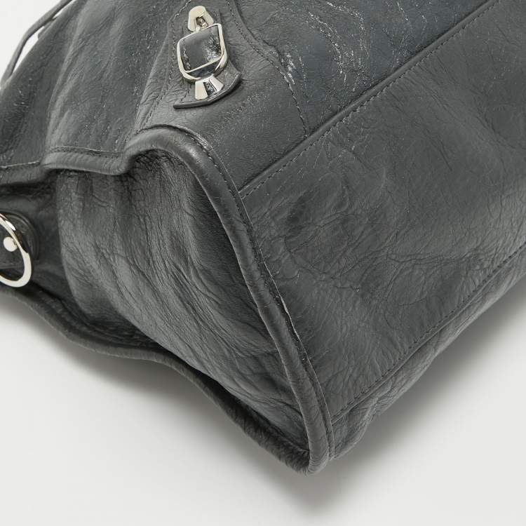 Pre Owned Balenciaga Grey Leather RSH Classic City Tote