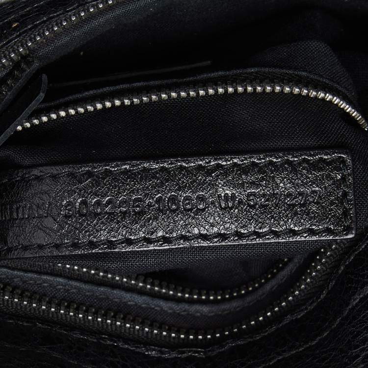 Pre Owned Balenciaga Black Leather Mini City Bag
