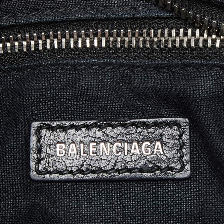 Pre Owned Balenciaga Black Leather Mini City Bag