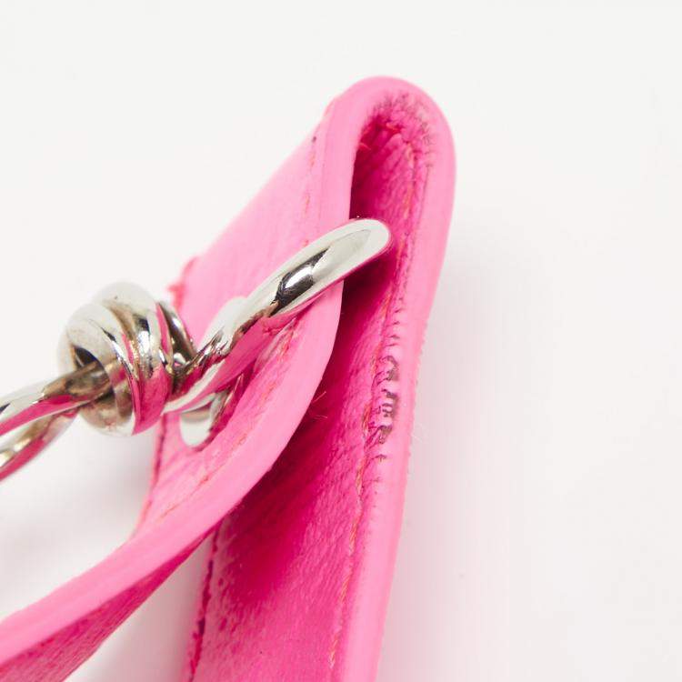 Pre Owned Balenciaga Neon Pink Leather Small Classic City Tote