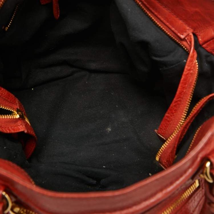 Pre Owned Balenciaga Rust Orange Leather RH Velo Bag