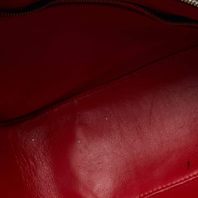Pre Owned Balenciaga Black Leather Small Triangle Duffle Bag