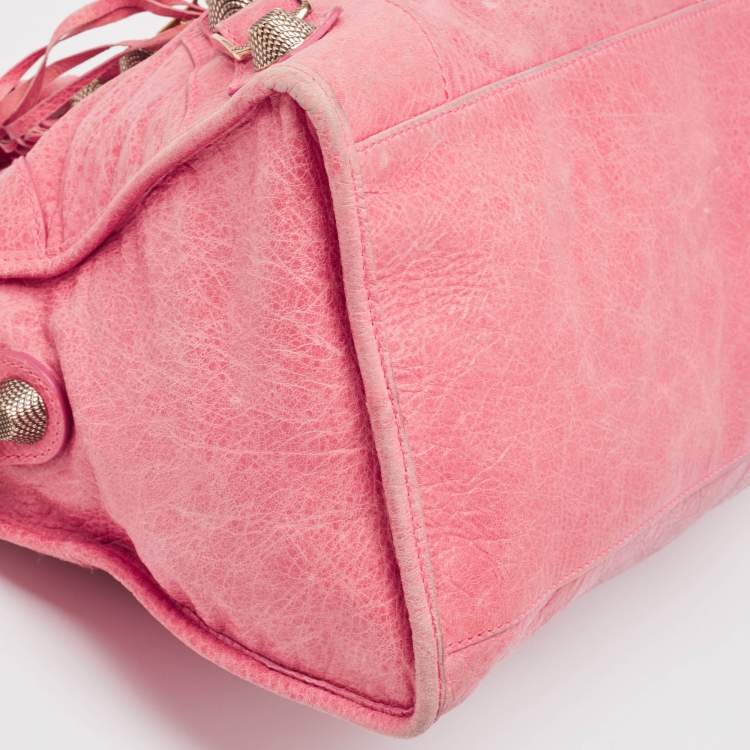 Pre Owned Balenciaga Pink Leather GGH Part Time Tote