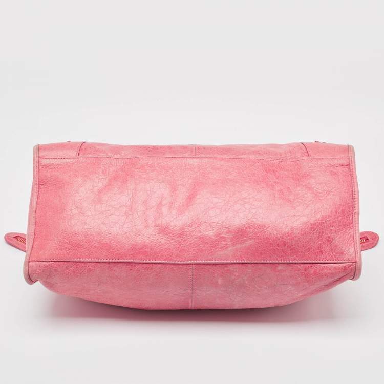 Pre Owned Balenciaga Pink Leather GGH Part Time Tote