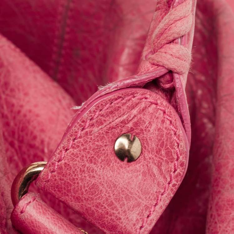Pre Owned Balenciaga Pink Leather GGH Part Time Tote