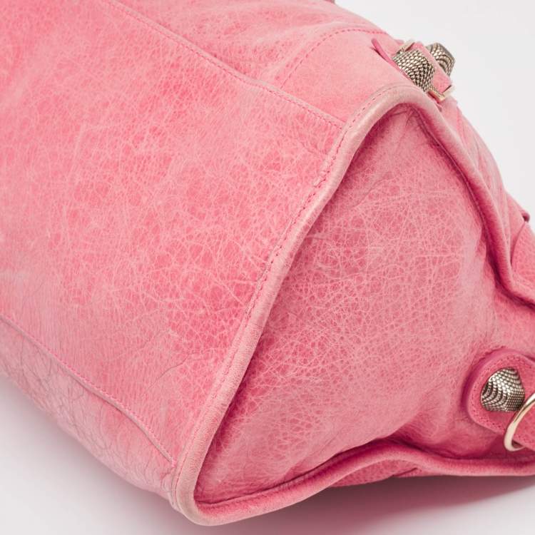 Pre Owned Balenciaga Pink Leather GGH Part Time Tote