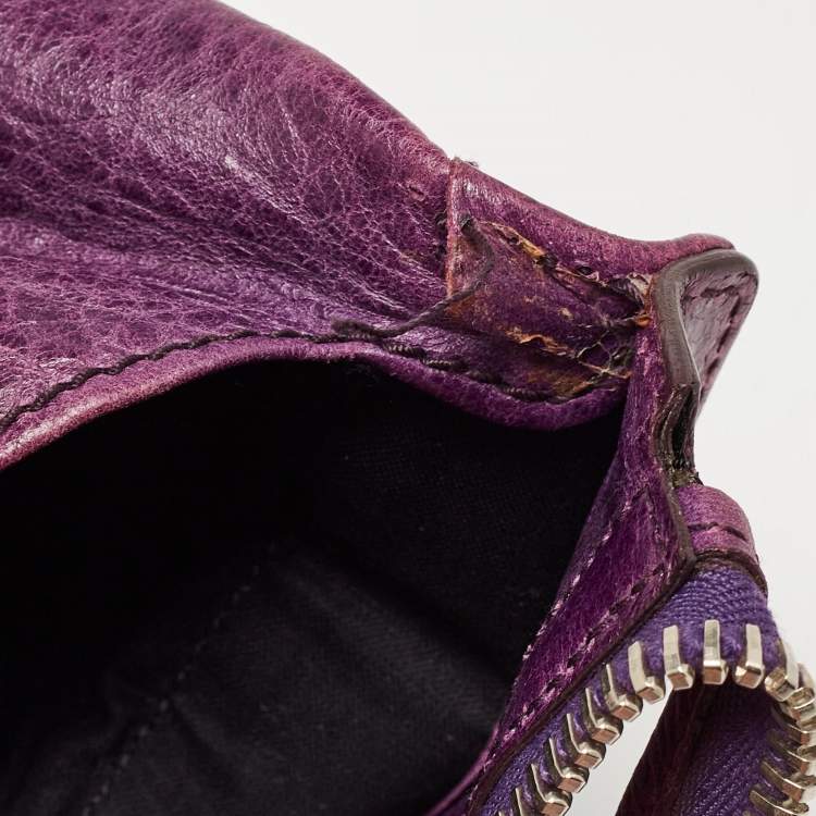 Pre Owned Balenciaga Ultraviolet Leather GSH RTT Bag