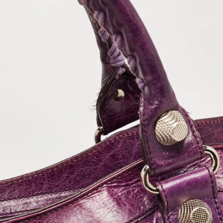 Pre Owned Balenciaga Ultraviolet Leather GSH RTT Bag