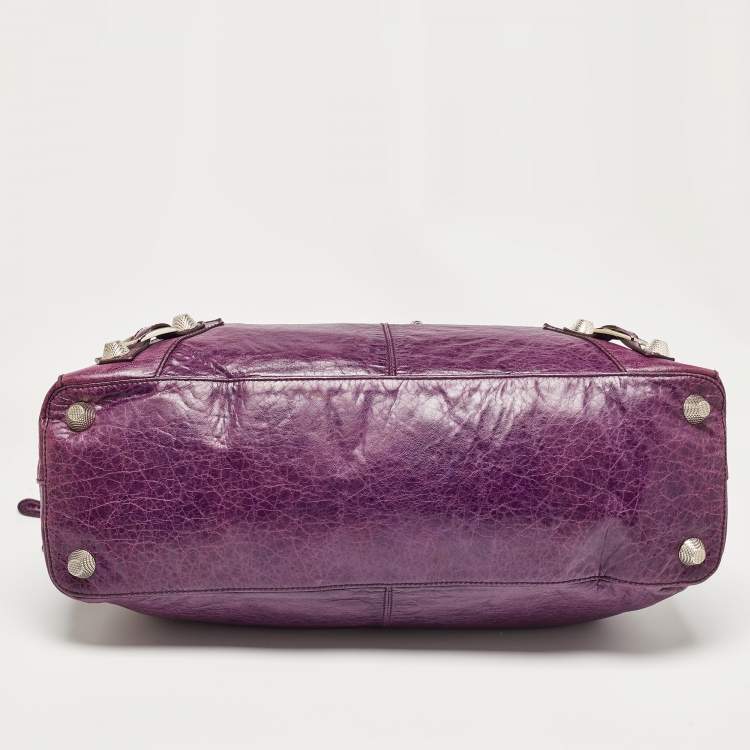Pre Owned Balenciaga Ultraviolet Leather GSH RTT Bag