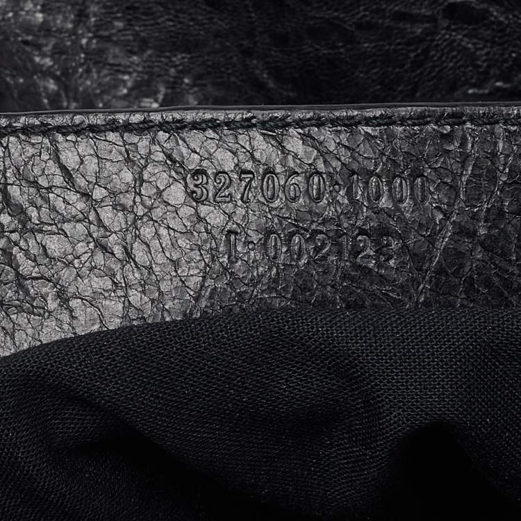 Pre Owned Balenciaga Black Leather RGH Bowler Bag
