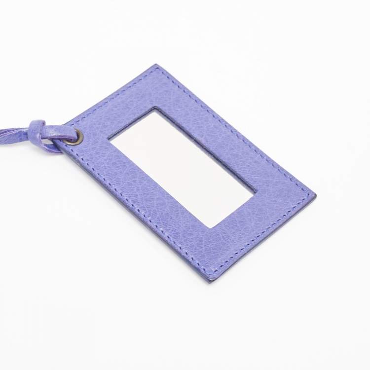 Pre Owned Balenciaga Purple Leather RH Envelope Clutch