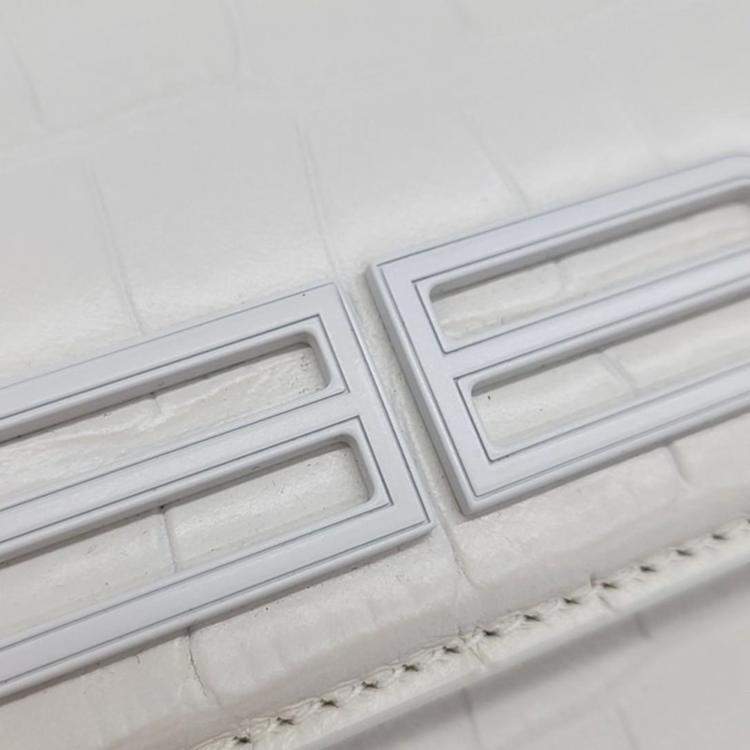 Pre Owned Balenciaga White Patterned Leather XS Gossip Shoulder Bag