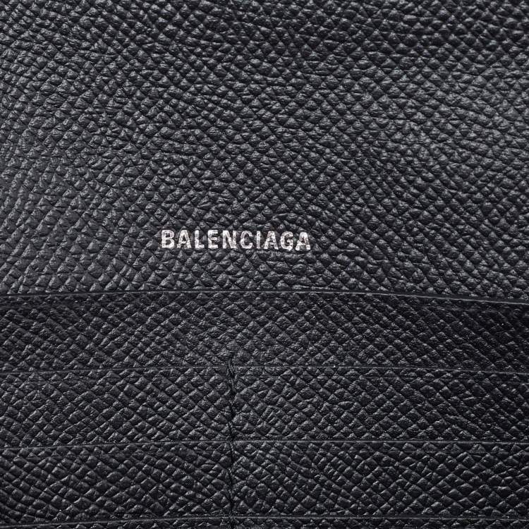 Pre Owned Balenciaga Black Leather Everyday Wallet on Chain