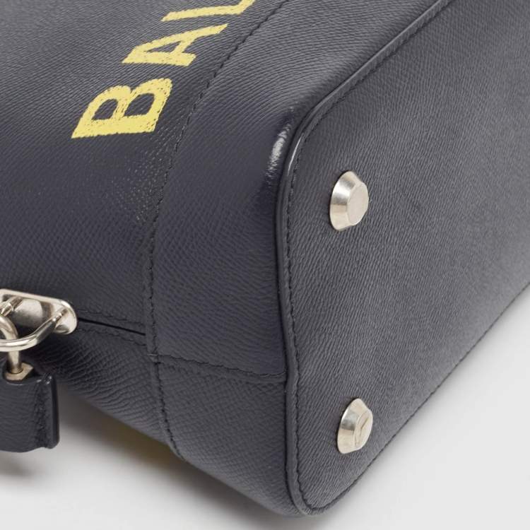 Pre Owned Balenciaga Navy Blue Leather Small Ville Bag