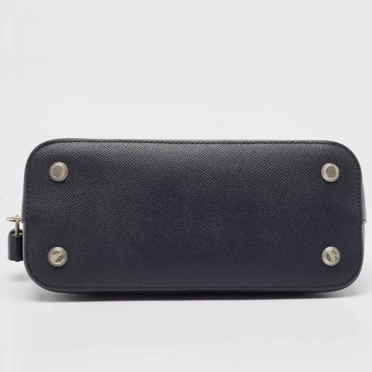 Pre Owned Balenciaga Navy Blue Leather Small Ville Bag