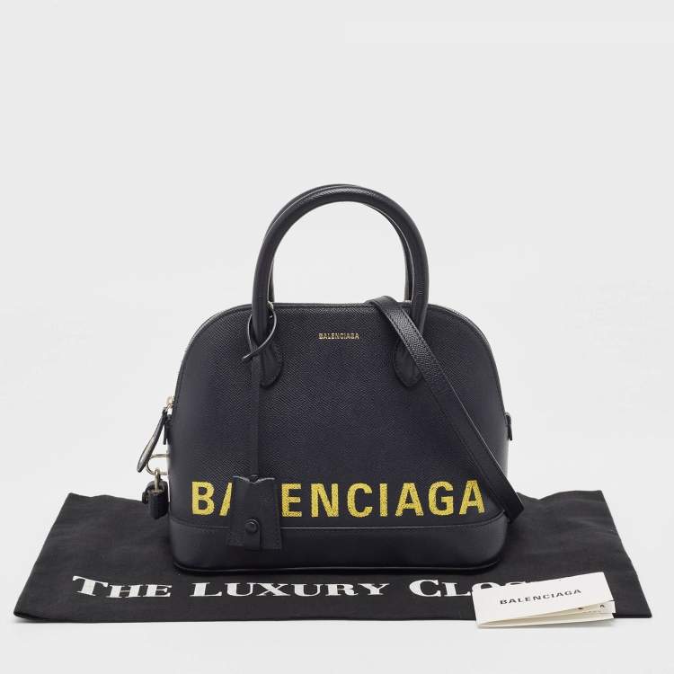 Pre Owned Balenciaga Navy Blue Leather Small Ville Bag