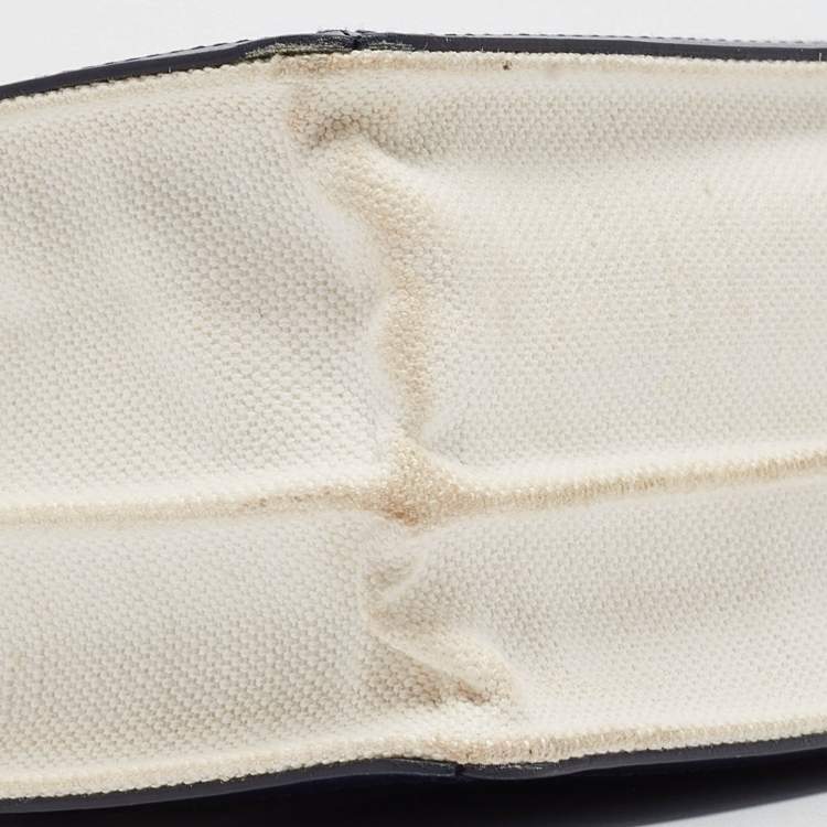 Pre Owned Balenciaga Blue/Off White Canvas and Leather Pochette Shoulder Bag