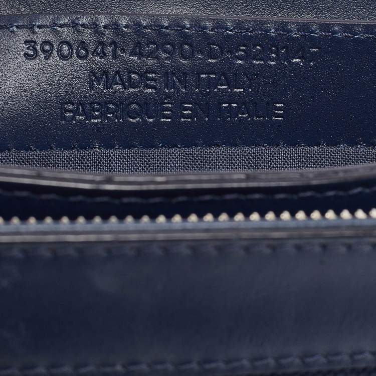 Pre Owned Balenciaga Blue/Off White Canvas and Leather Pochette Shoulder Bag