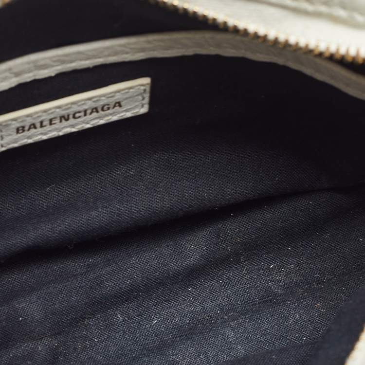 Pre Owned Balenciaga White Leather Nano Classic City Tote