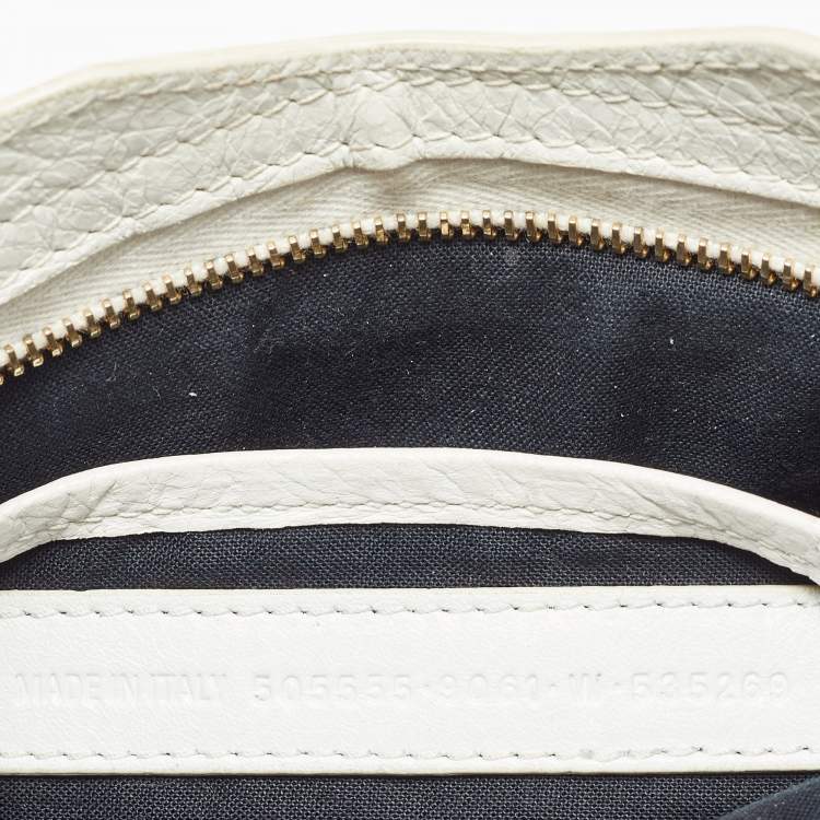 Pre Owned Balenciaga White Leather Nano Classic City Tote