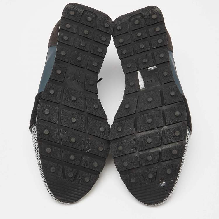 مملوكة مسبقًا Balenciaga Tri Color Leather, Mesh and Suede Race Runner Sneakers Size 39