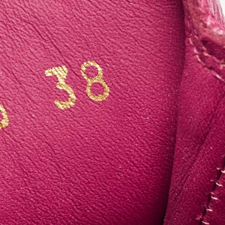Pre Owned Balenciaga Pink Leather Arena Sneakers Size 38