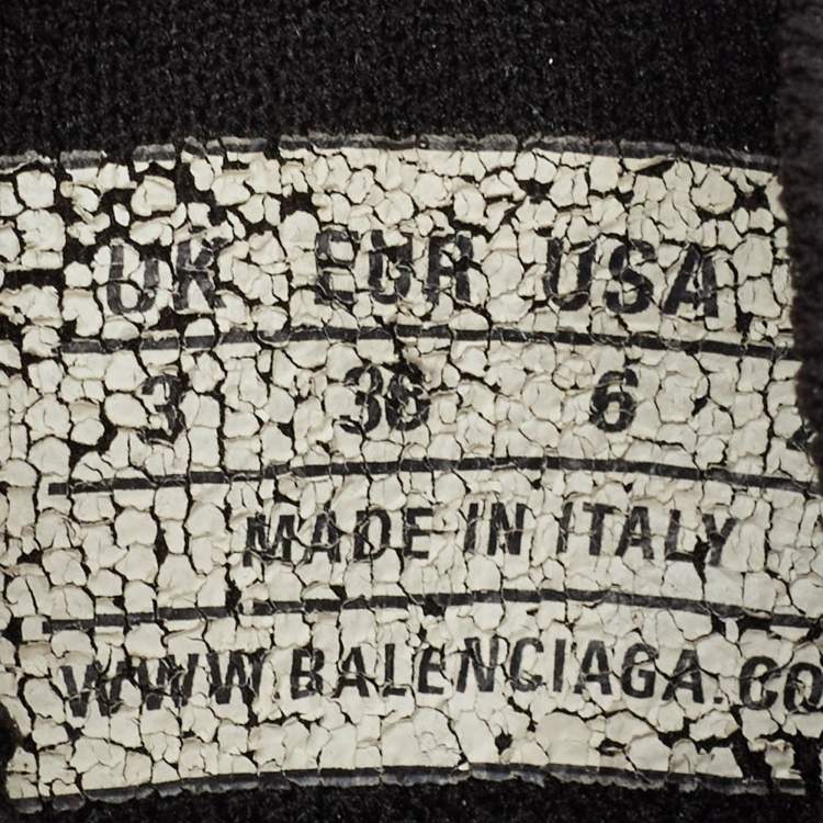 Pre Owned Balenciaga Black Knit Speed Trainer Sneakers Size 36