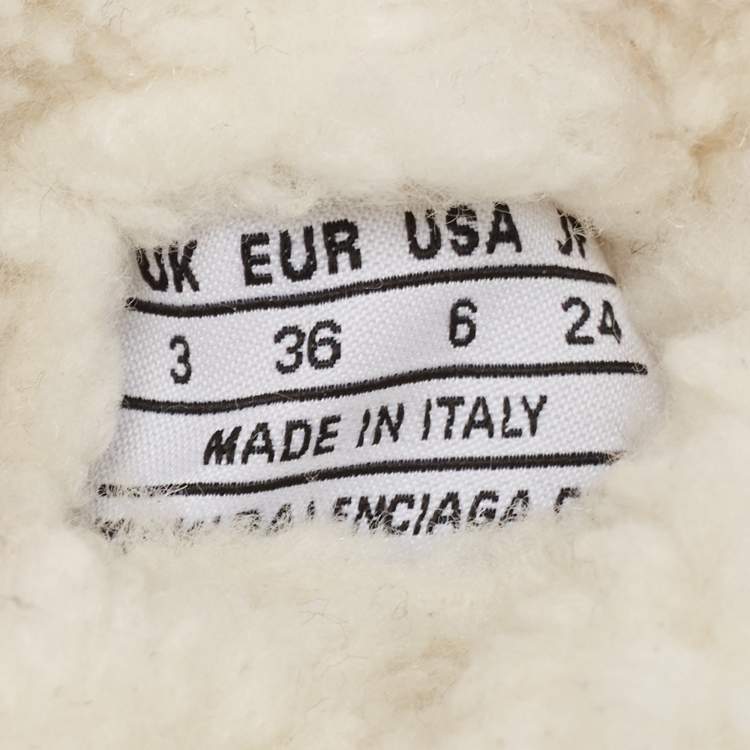 Pre Owned Balenciaga White Knit Fabric Speed 2.0 Sneakers Size 36