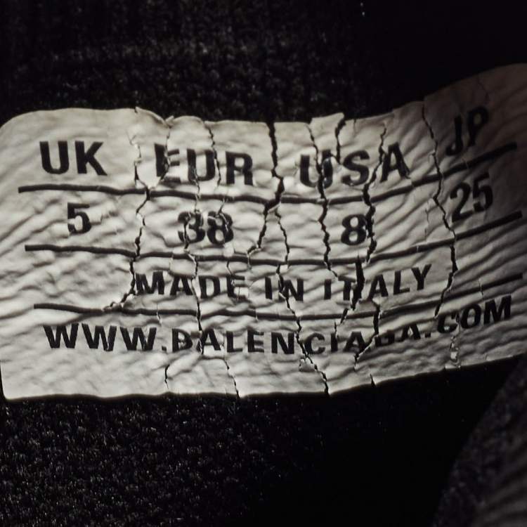 Pre Owned Balenciaga Black Knit Fabric Speed Trainer Sneakers Size 38